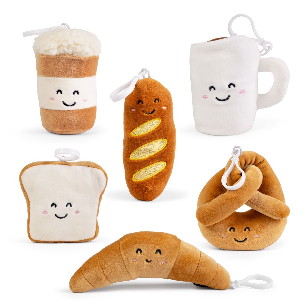 LITTLE Living Nature Clips Coffee Shop Plush Keyrings