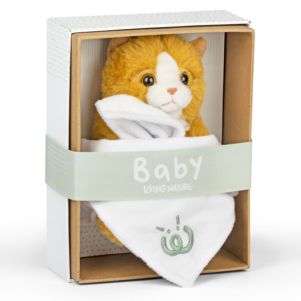 Living Nature Baby Ginger Kitten with Blanket