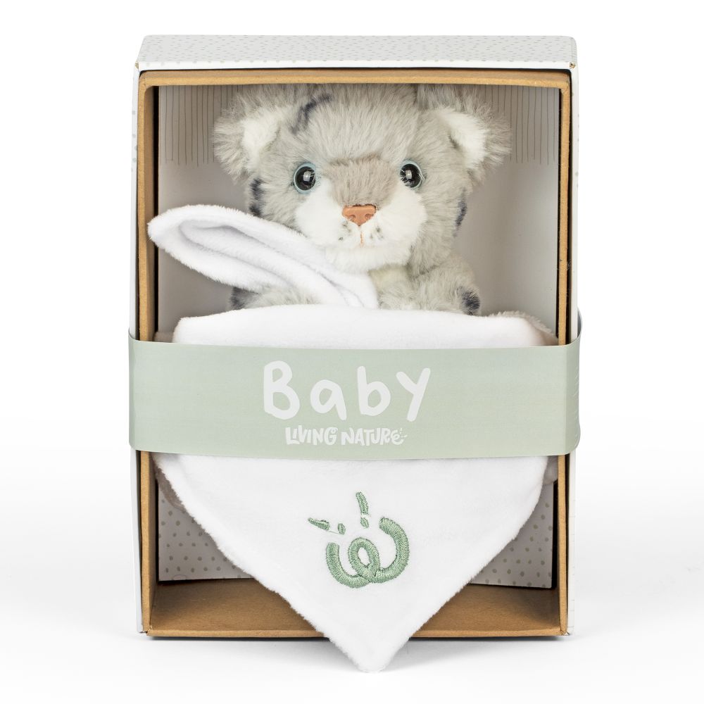 Living Nature Baby Snow Leopard with Blanket