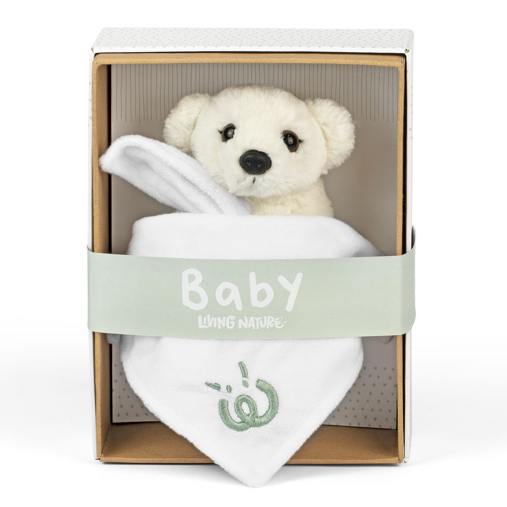Living Nature Baby Polar Bear with Blanket