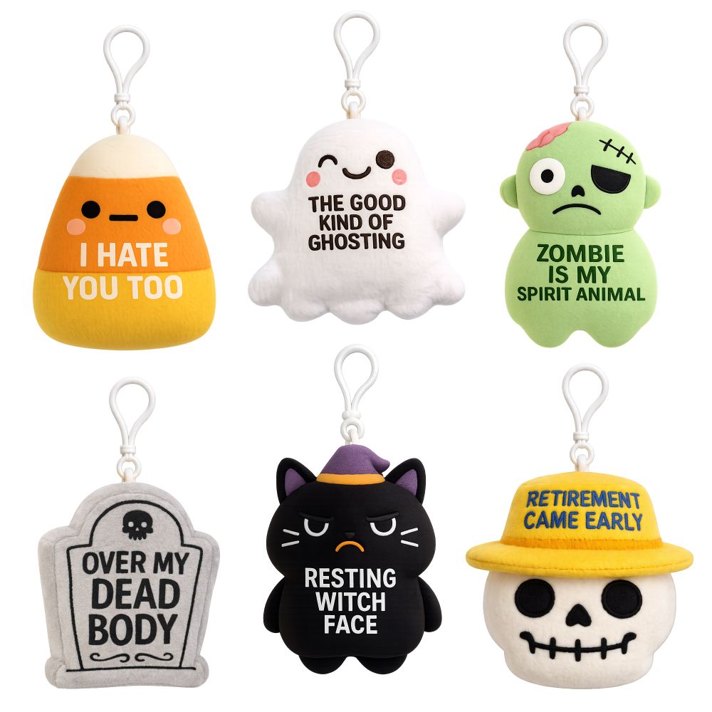 Halloween Snarky Keyrings Plush Clip Toys