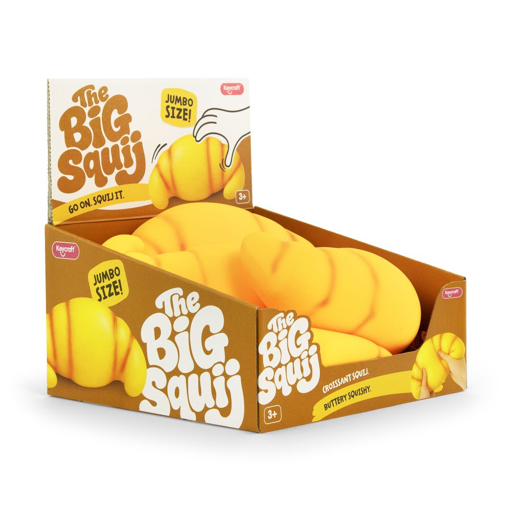 The Big Squij Croissant | Jumbo Slow-Rise Squishy Toy - Keycraft