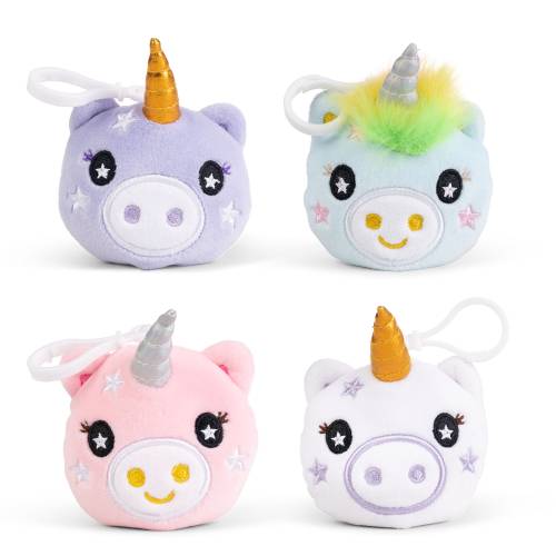Unicorn Clip & Cuddle Plush Keyrings - Keycraft